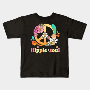 Daisy Peace Sign Hippie Soul Flower Lovers Gifts Kids T-Shirt